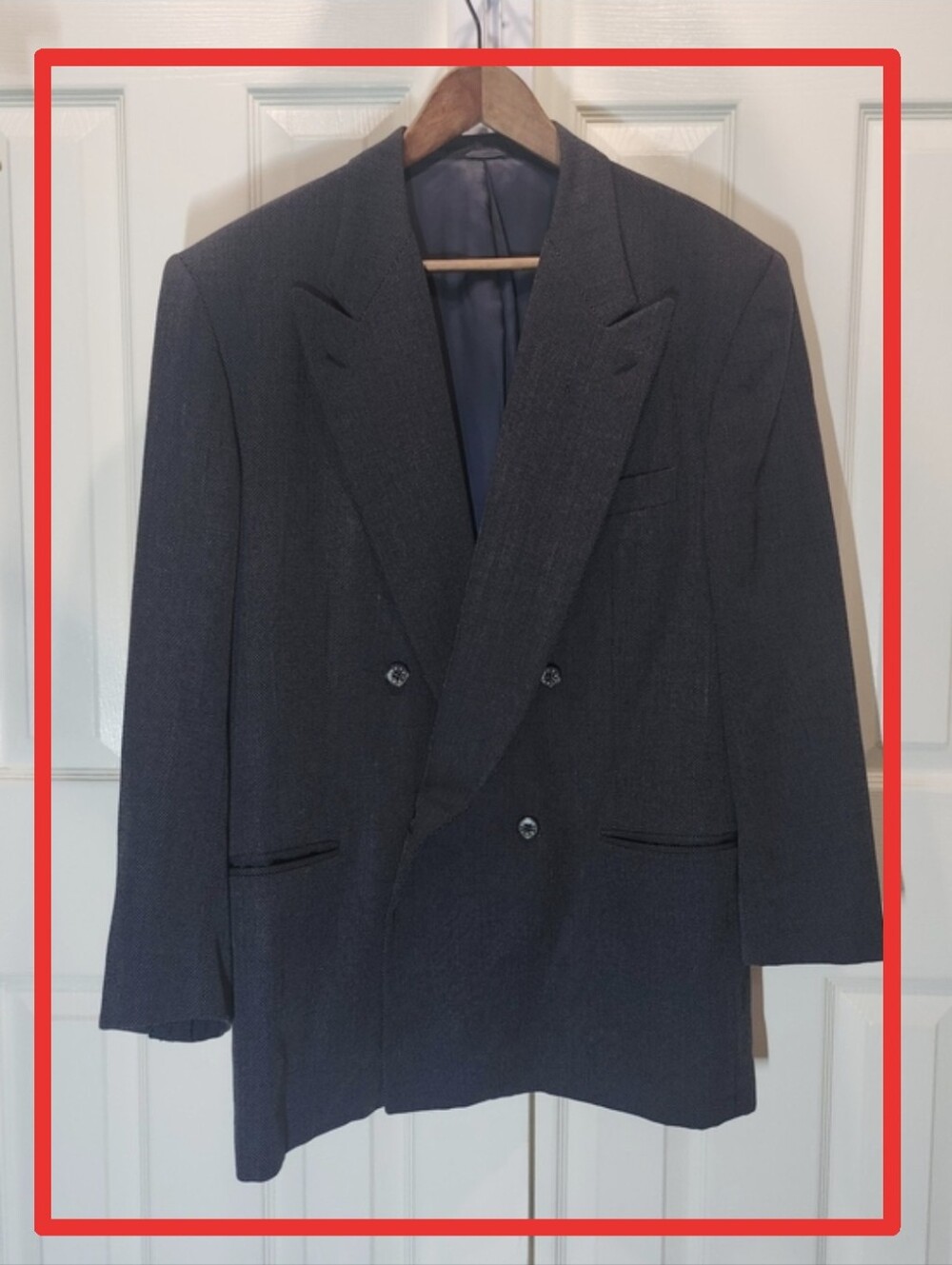 Valentino Blazer, Micro Dot, Double Breasted, Black